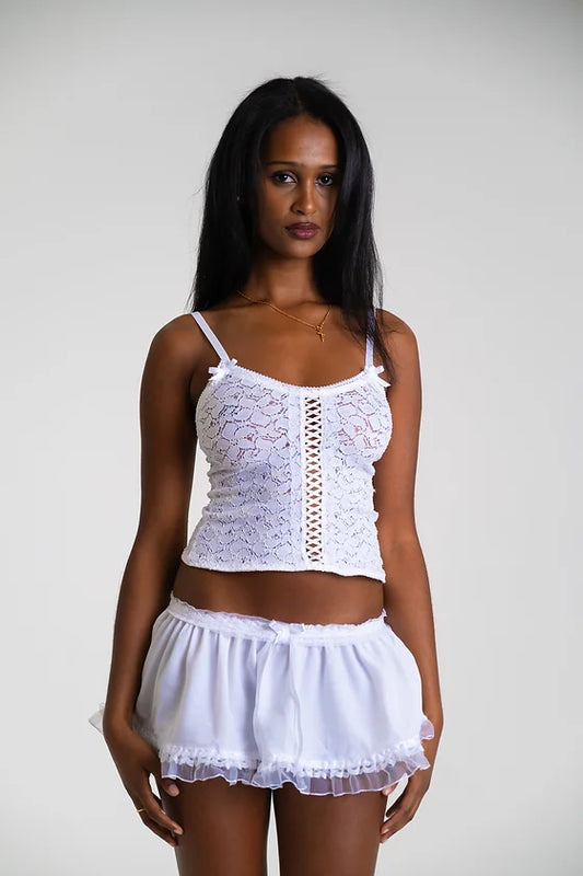 The Lily Lace-Up Top