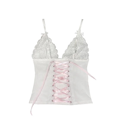 The Pointelle Lace-Up Cami