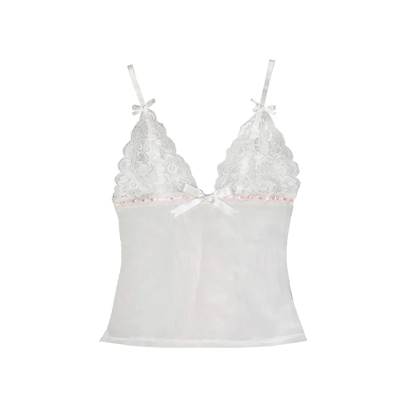 The Pointelle Lace-Up Cami