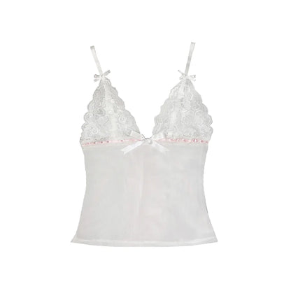 The Pointelle Lace-Up Cami