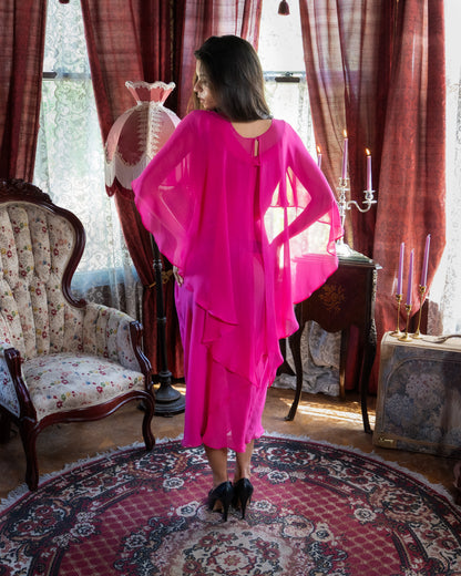 The Vesper Cape in Magenta
