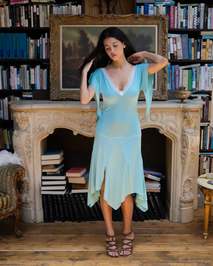 The Aurora Dress Aquamarine ￼
