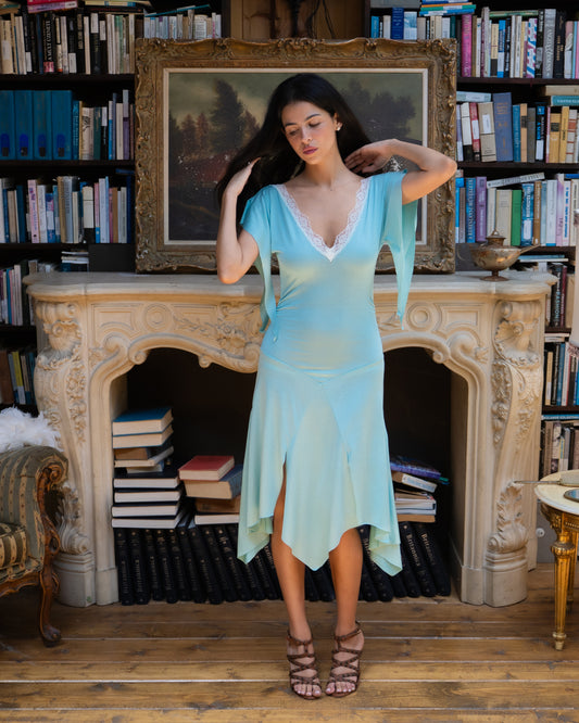 The Aurora Dress Aquamarine ￼