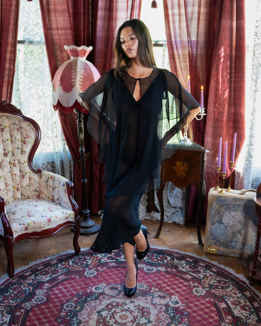 The Vesper Cape in Black