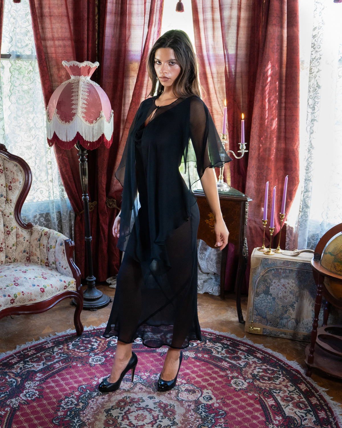 The Vesper Cape in Black