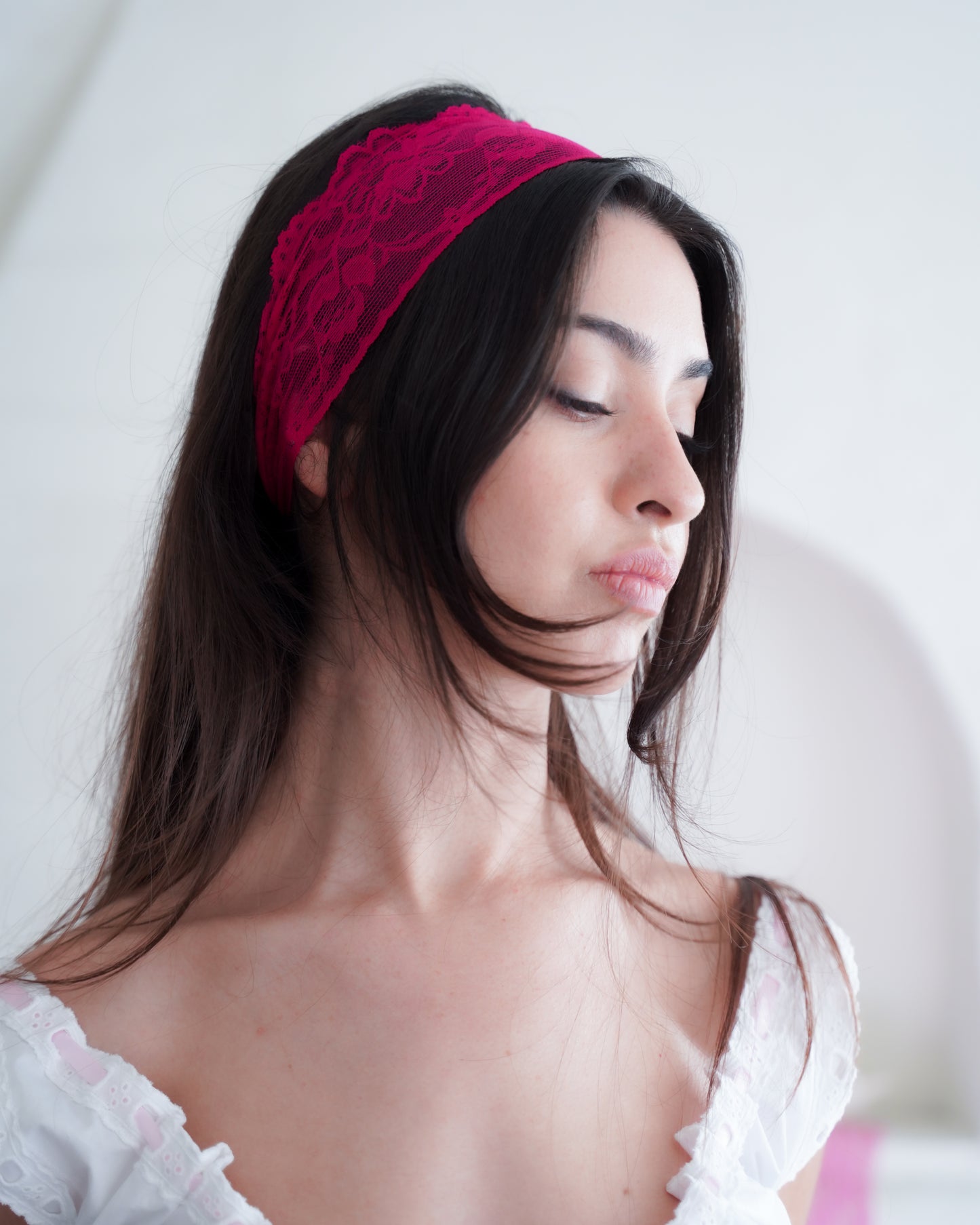 The Magenta Lace Headband