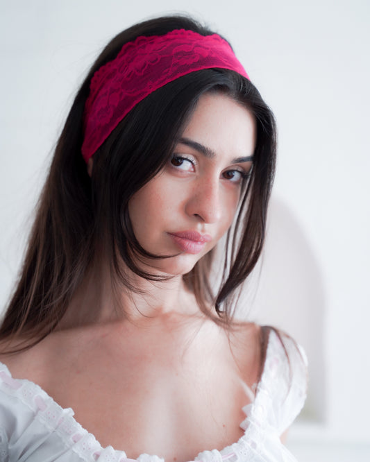 The Magenta Lace Headband